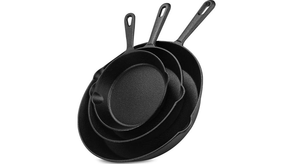 pre seasoned cast iron skillets