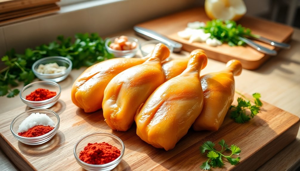 prepare chicken with spices