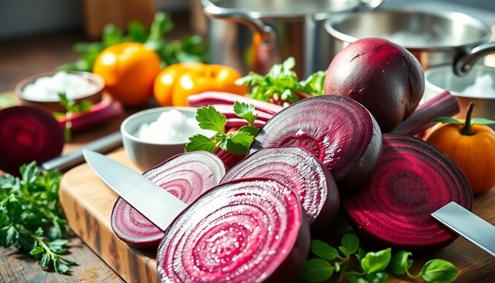 prepare fresh beets carefully