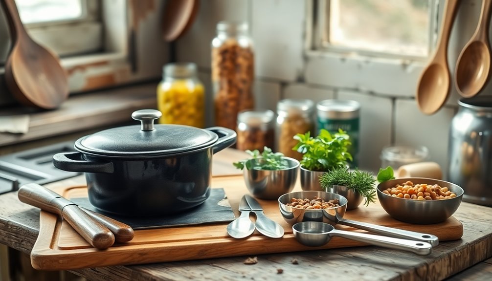 prepare necessary cooking tools