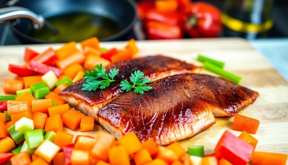 prepare smoked catfish fillets