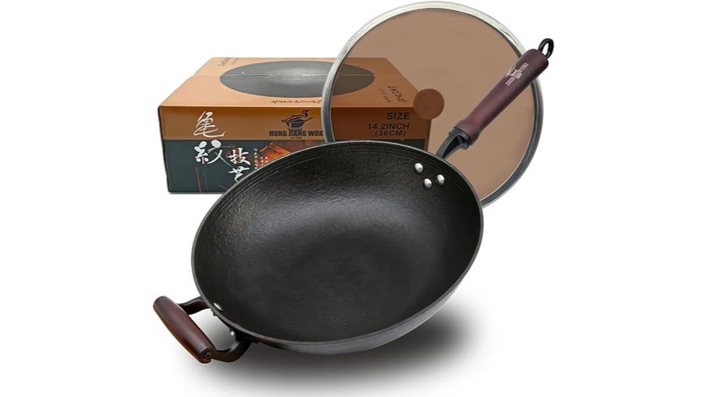 preseasoned cast iron wok
