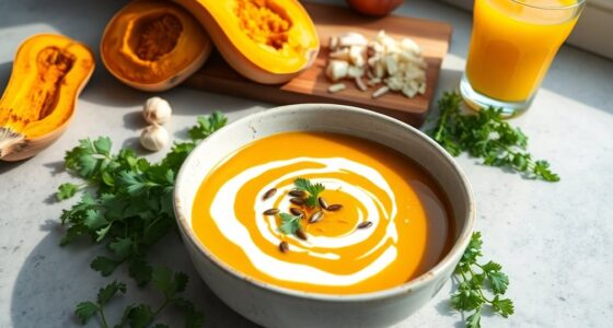 pumpkin soup infused with orange