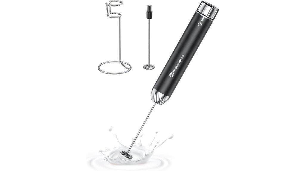 rechargeable frother with control