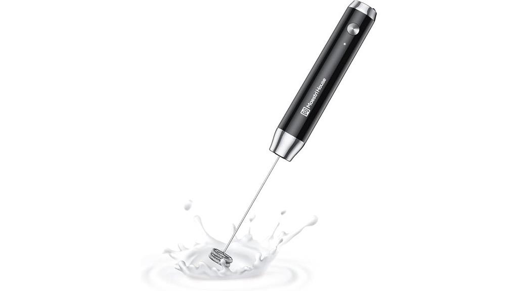 rechargeable milk frother device