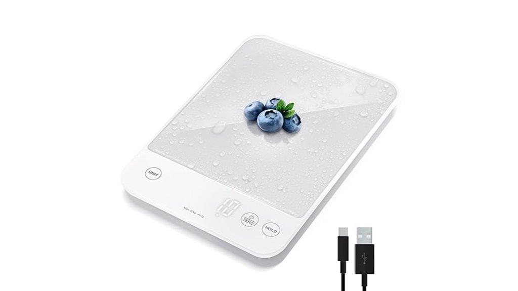 rechargeable waterproof kitchen scale