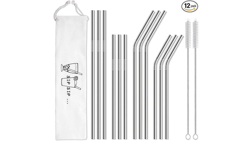 reusable stainless steel straws