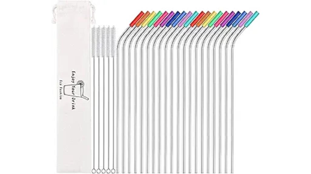 reusable stainless steel straws