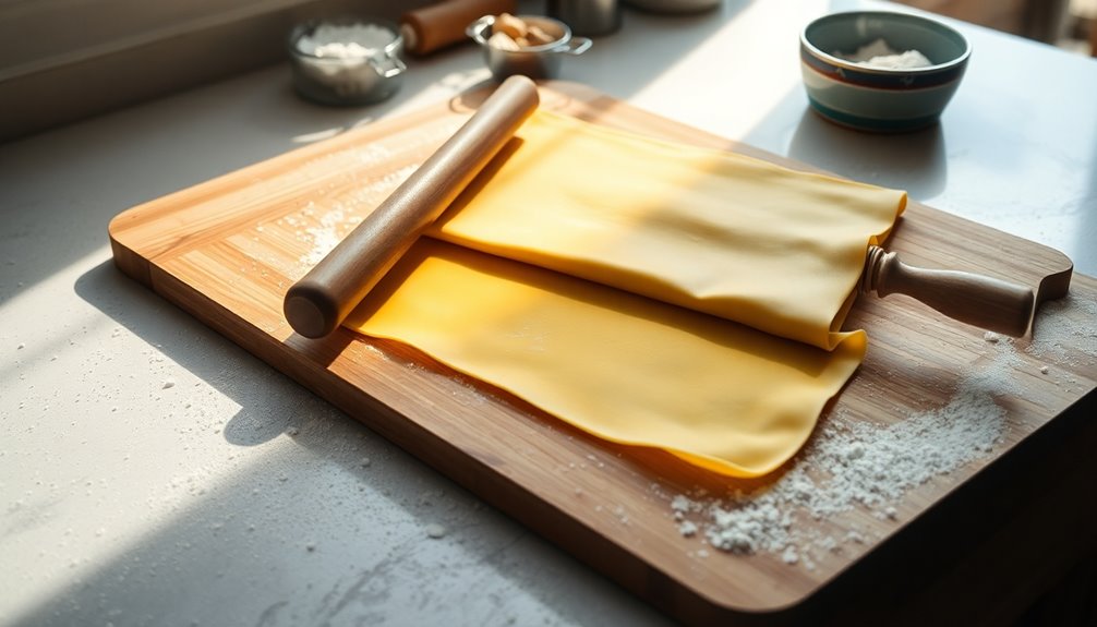 roll out pasta dough