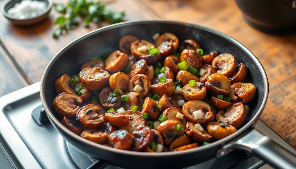 saut mushrooms for flavor