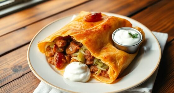 savory cabbage sausage strudel