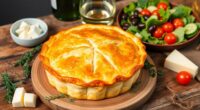 savory chicken leek pie