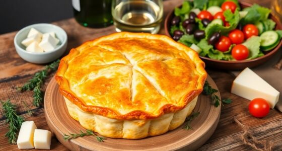 savory chicken leek pie