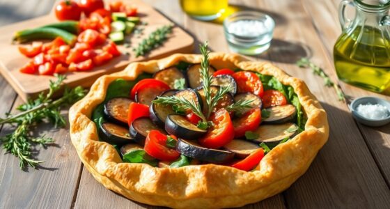 savory crust with vegetables