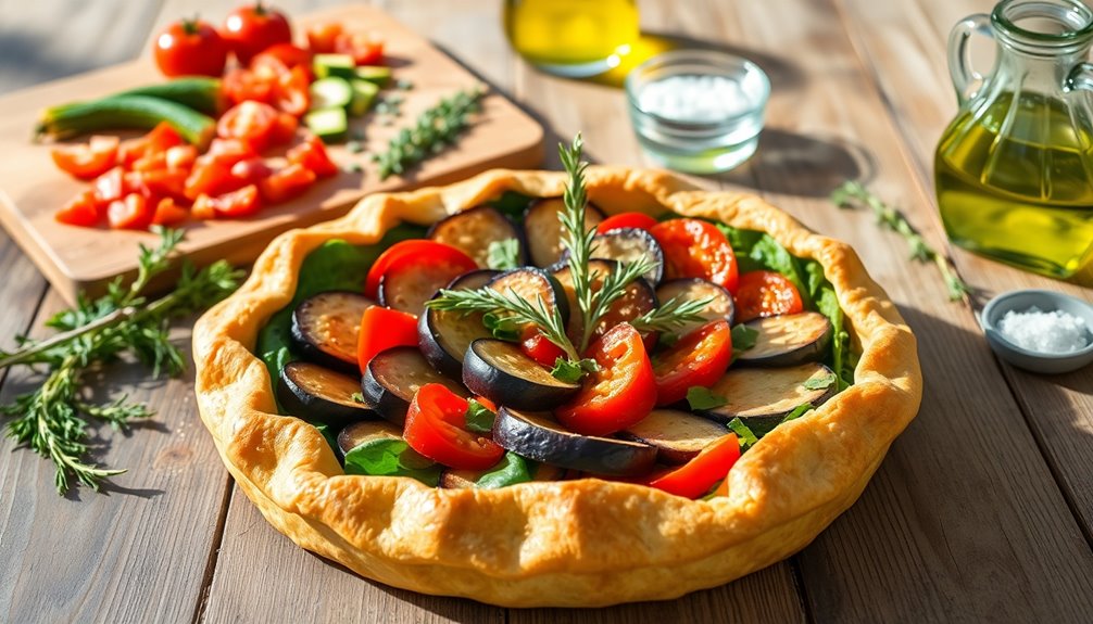 savory crust with vegetables