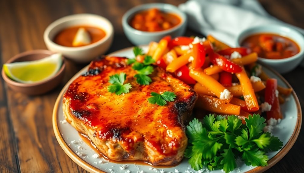 savory mexican style pork chops