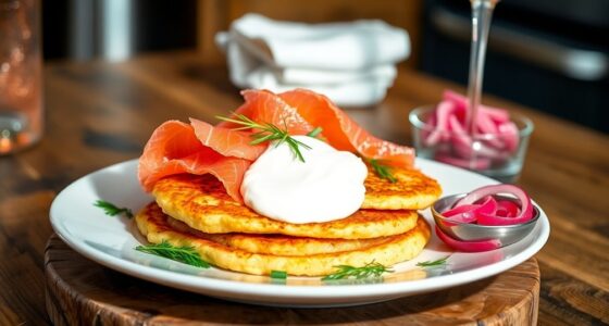 savory salmon potato pancakes