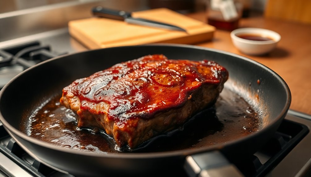 sear beef over high heat