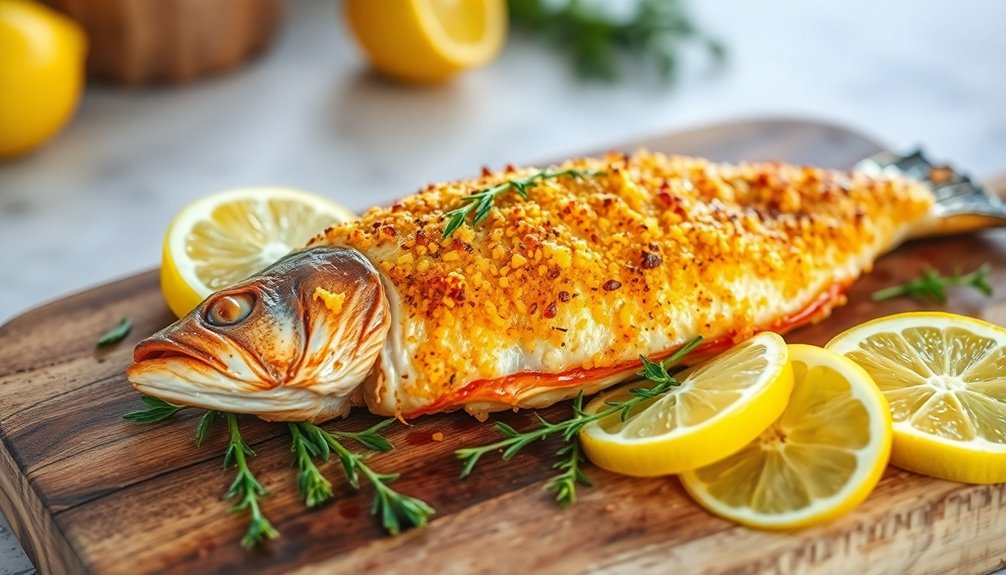 serve with lemon wedges