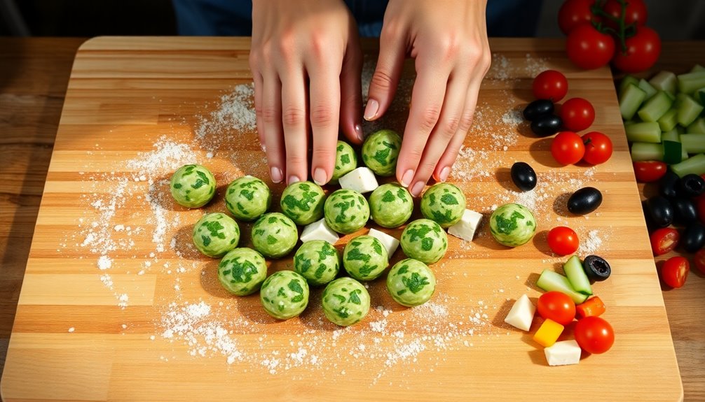 shape into small spheres