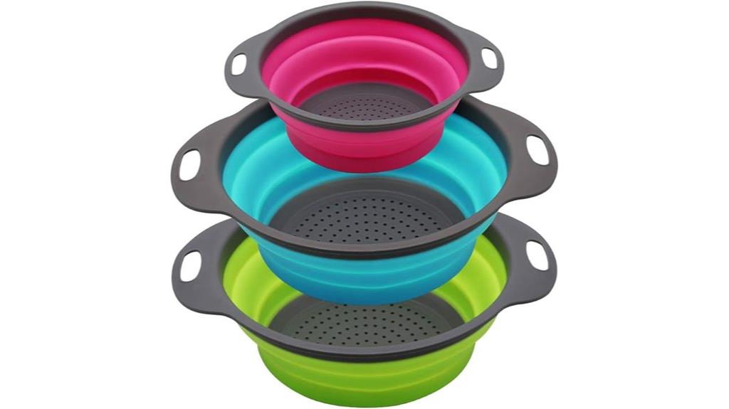 silicone kitchen colander set