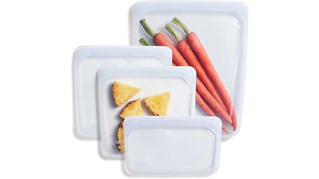 silicone storage bags set