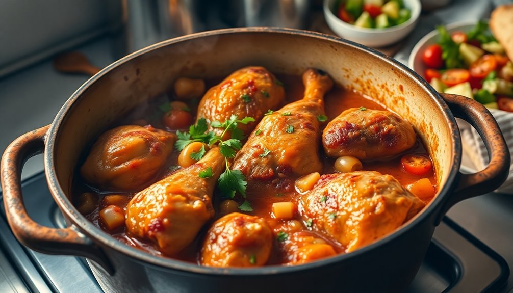 simmer chicken until tender