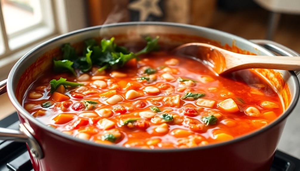 simmer to blend flavors
