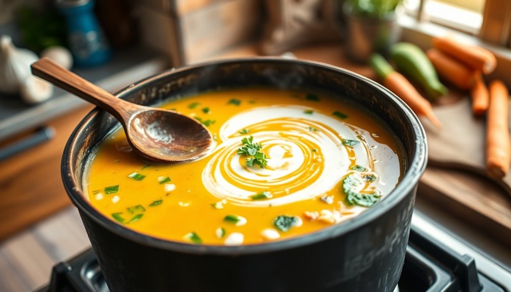 simmer using coconut milk