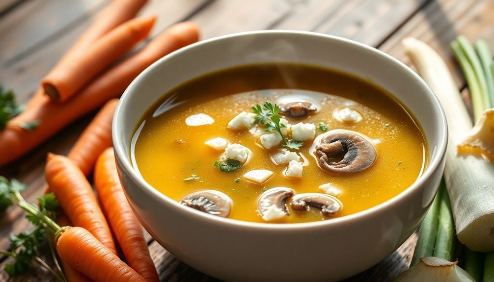 simmer with vegetable broth