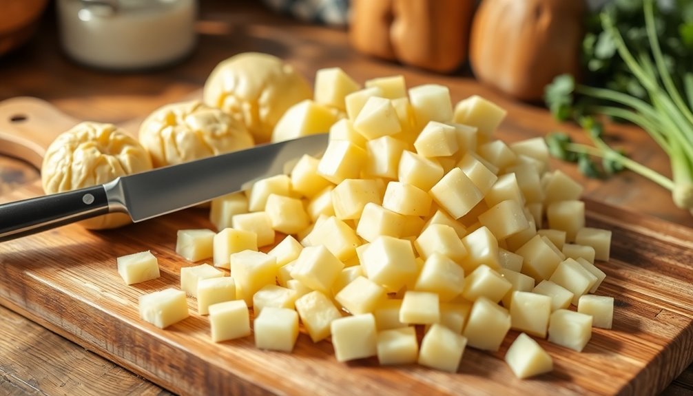 slice potatoes evenly