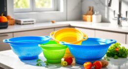 space saving collapsible kitchen colanders
