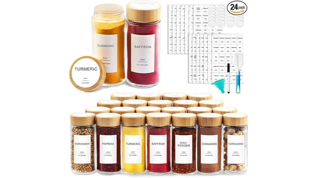 spice jars set 24