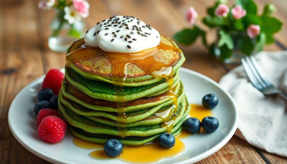 spinach infused pancake recipe