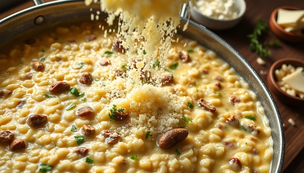 sprinkle cheese and herbs