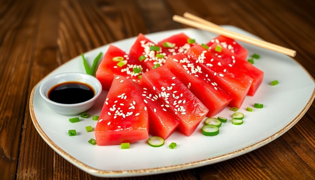 sprinkle sesame seeds generously