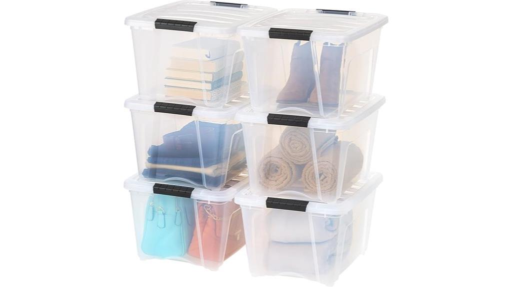 stackable plastic storage bins