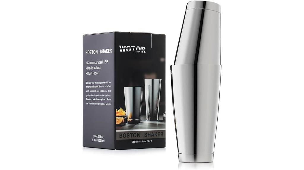 stainless steel cocktail shaker