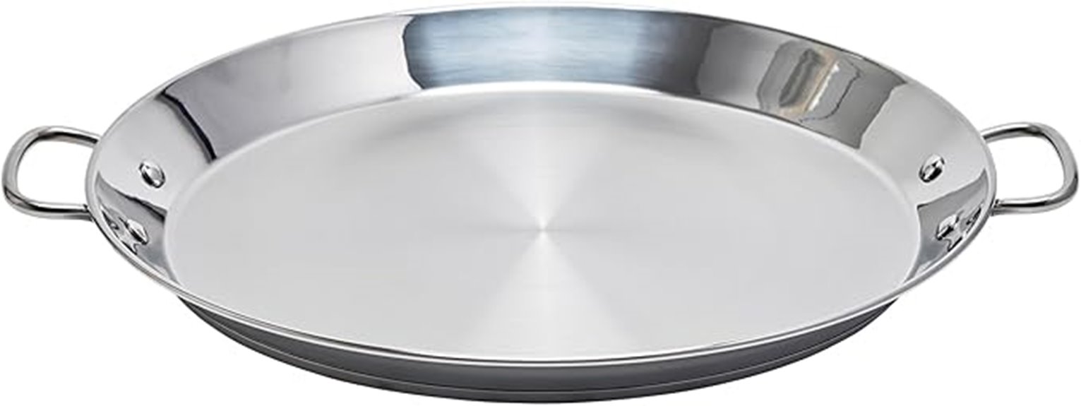 stainless steel paella pan