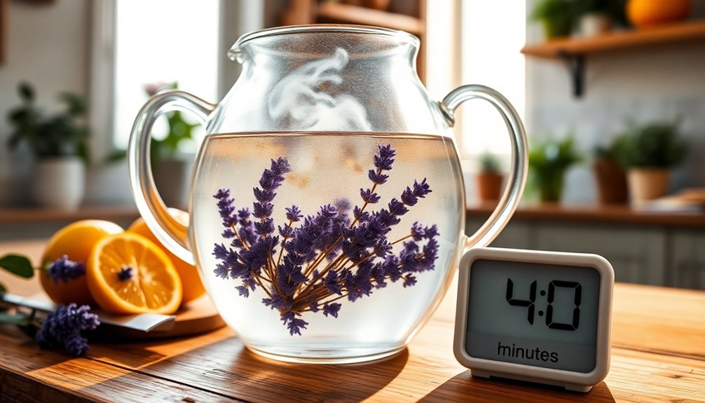 steep tea for four minutes