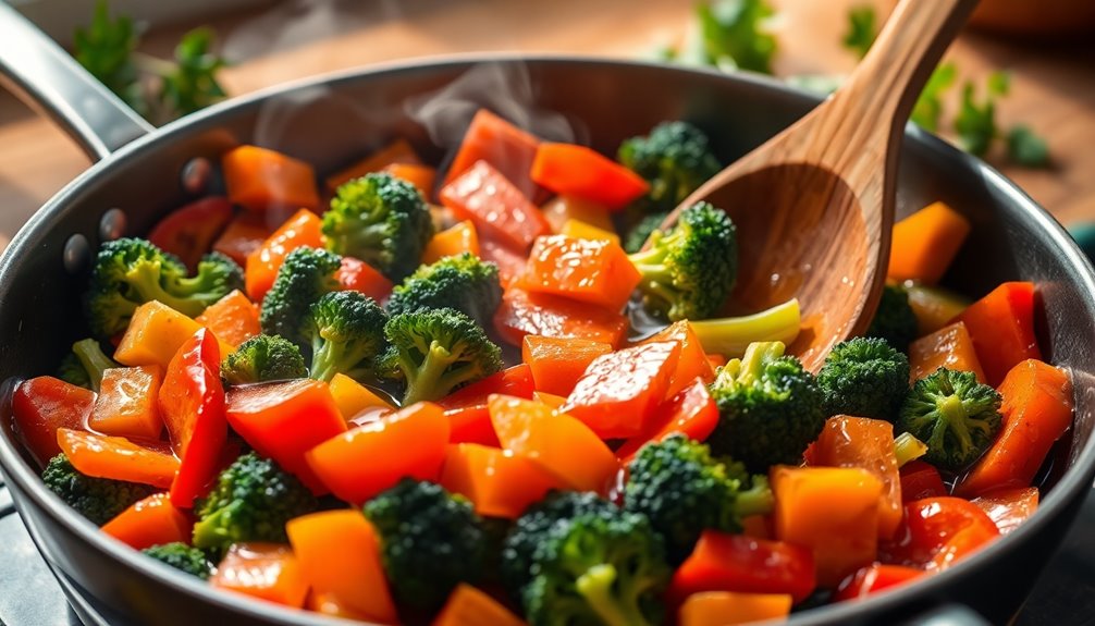 stir vegetables often while cooking