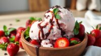 strawberry chocolate ice cream