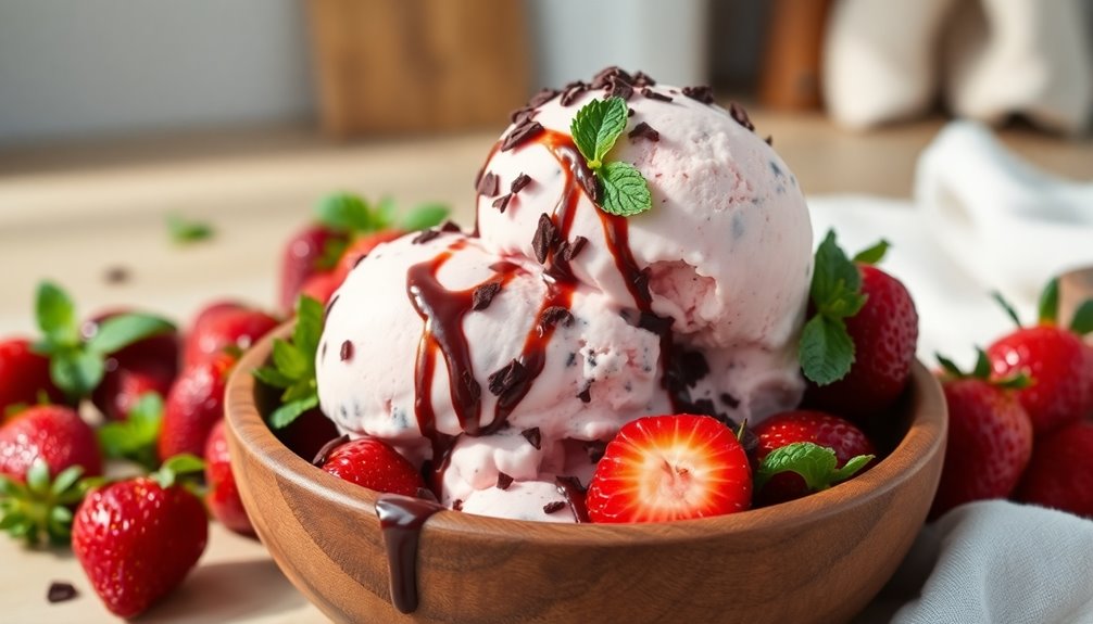 strawberry chocolate ice cream