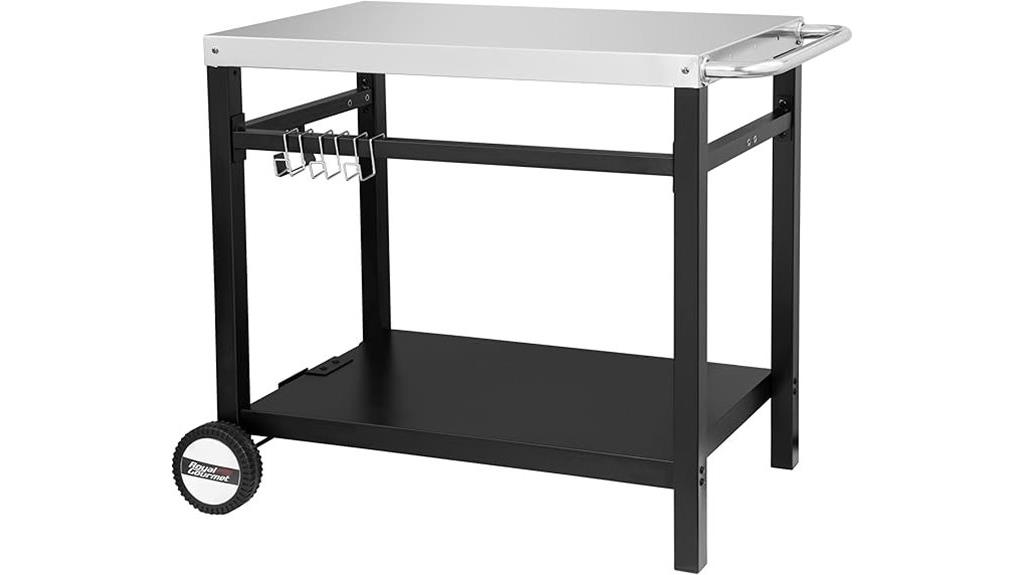 stylish double shelf dining cart