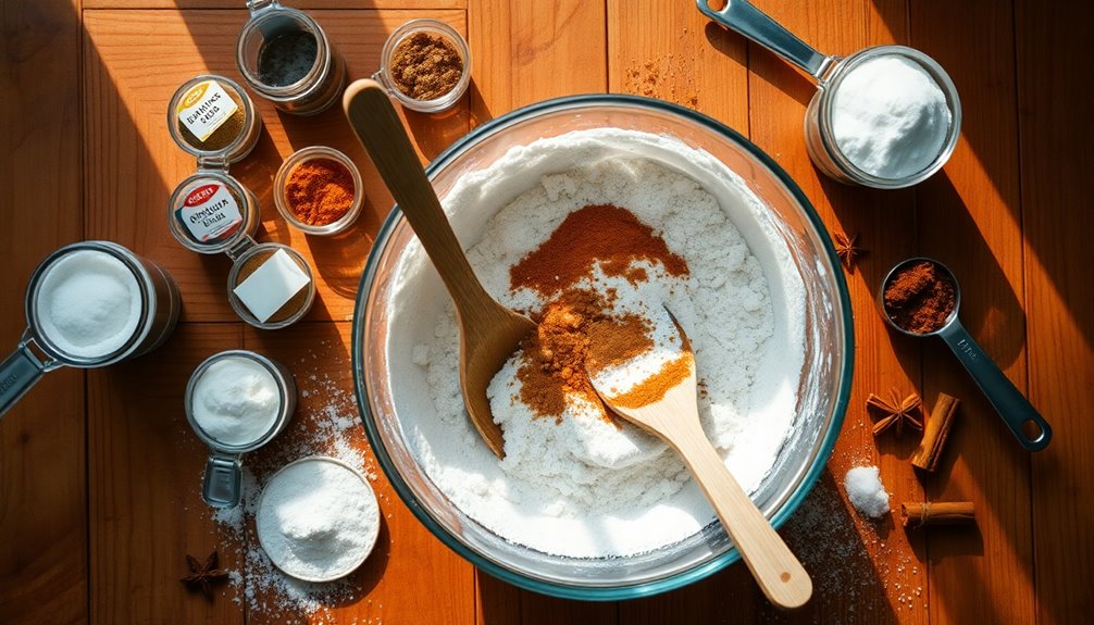thoroughly combine dry ingredients