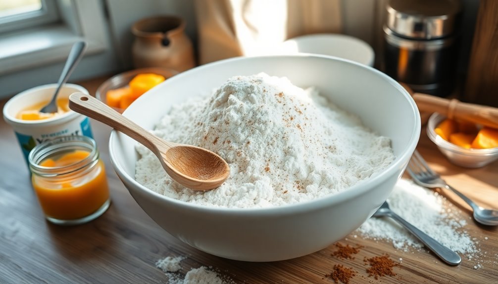 thoroughly combine dry ingredients