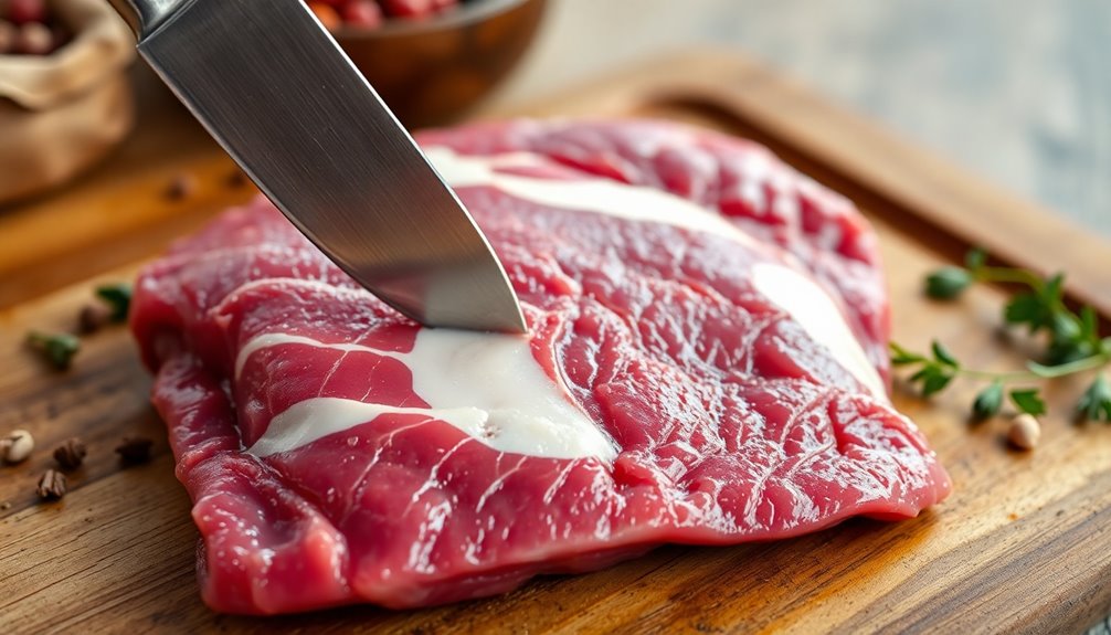 trim excess fat carefully