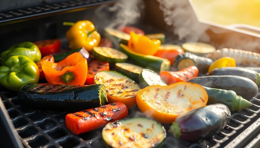 turn vegetables halfway cooked