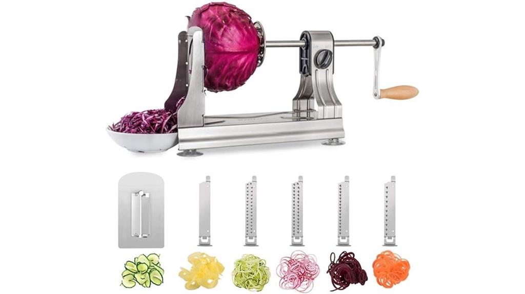vegetable spiralizer with blades