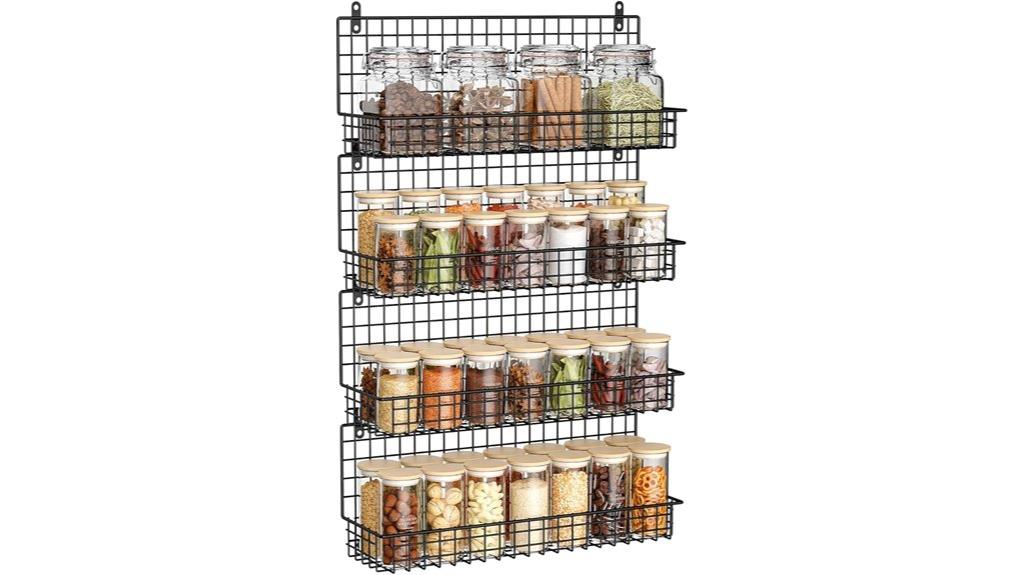 wall mounted spice rack organizer